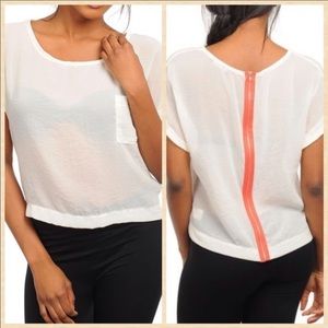 Ivory Boxy Short Sleeve top